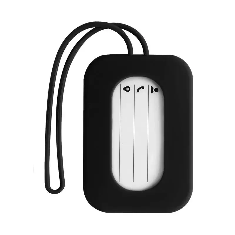 étiquette de bagage universelle en silicone souple avec cordon détachable – étiquette de bagage de voyage anti-perte, étiquette d'identification de valise