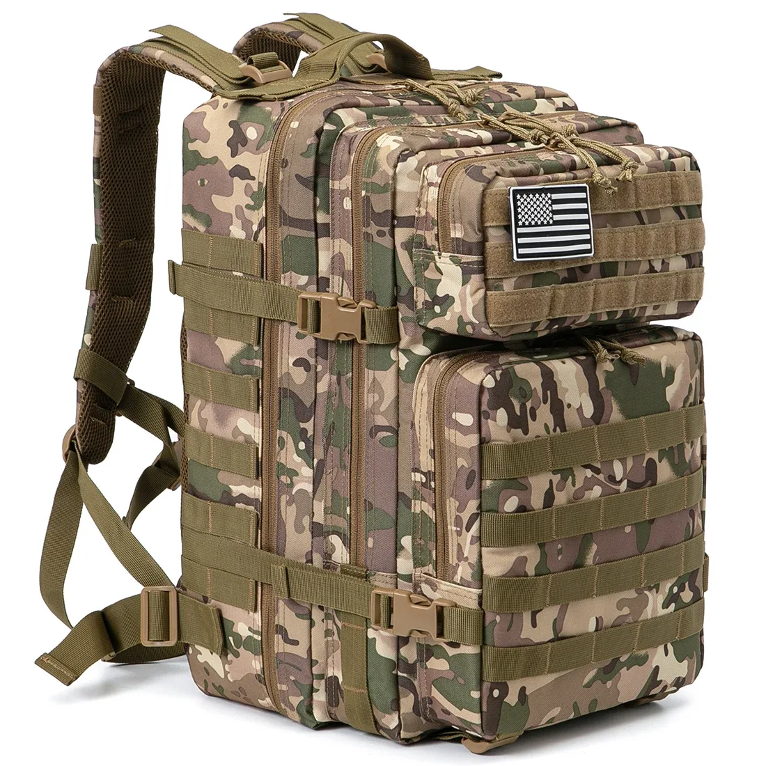 sac à dos tactique 45l pour hommes, système molle, sac de survie 3 jours, chasse, camping, randonnée, sac de sport, sac de survie d'urgence