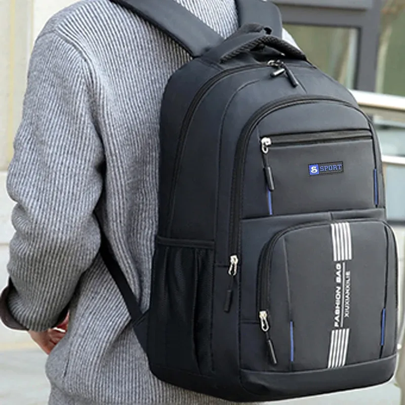 sac à dos oxford respirant et rembourré pour hommes, grande capacité, multi-compartiments, pour l'école, les voyages d'affaires
