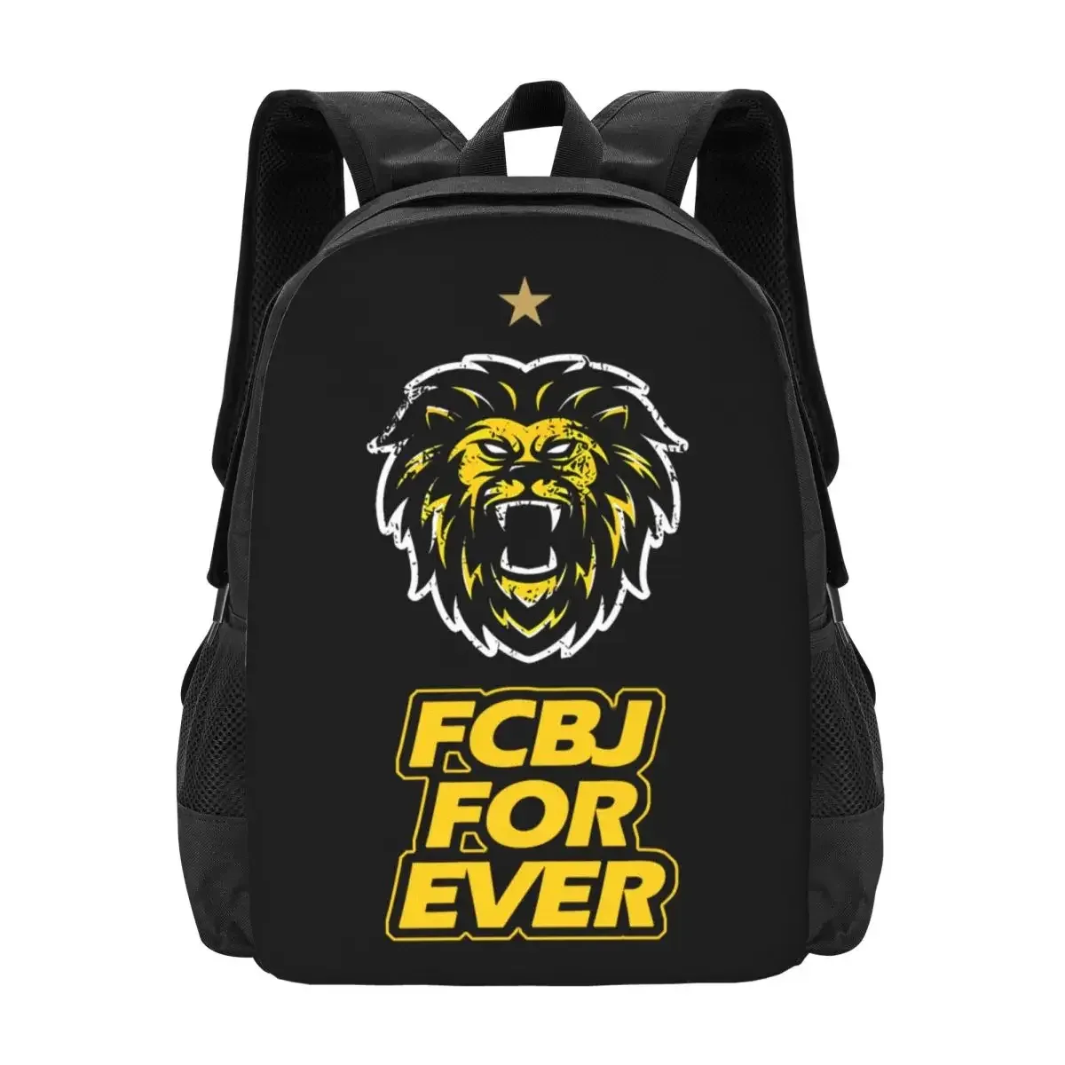 sac dos polyester noir imprimé lion hébraïques compartiments pratiques voyage adolescents école université travail mode