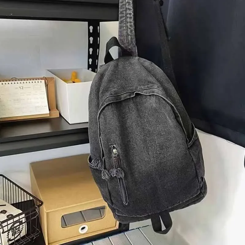 sac à dos en denim dégradé personnalisé pour enfant, cartable d'école maternelle pour garçon et fille, voyage en plein air, nouvelle collection automne et hiver