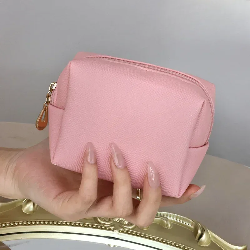 mini trousse de maquillage pour femmes, sac à cosmétiques, mode, pu, poudres de maquillage, rouge à lèvres, poudres, voyage, petite pièce de monnaie, sac de rangement