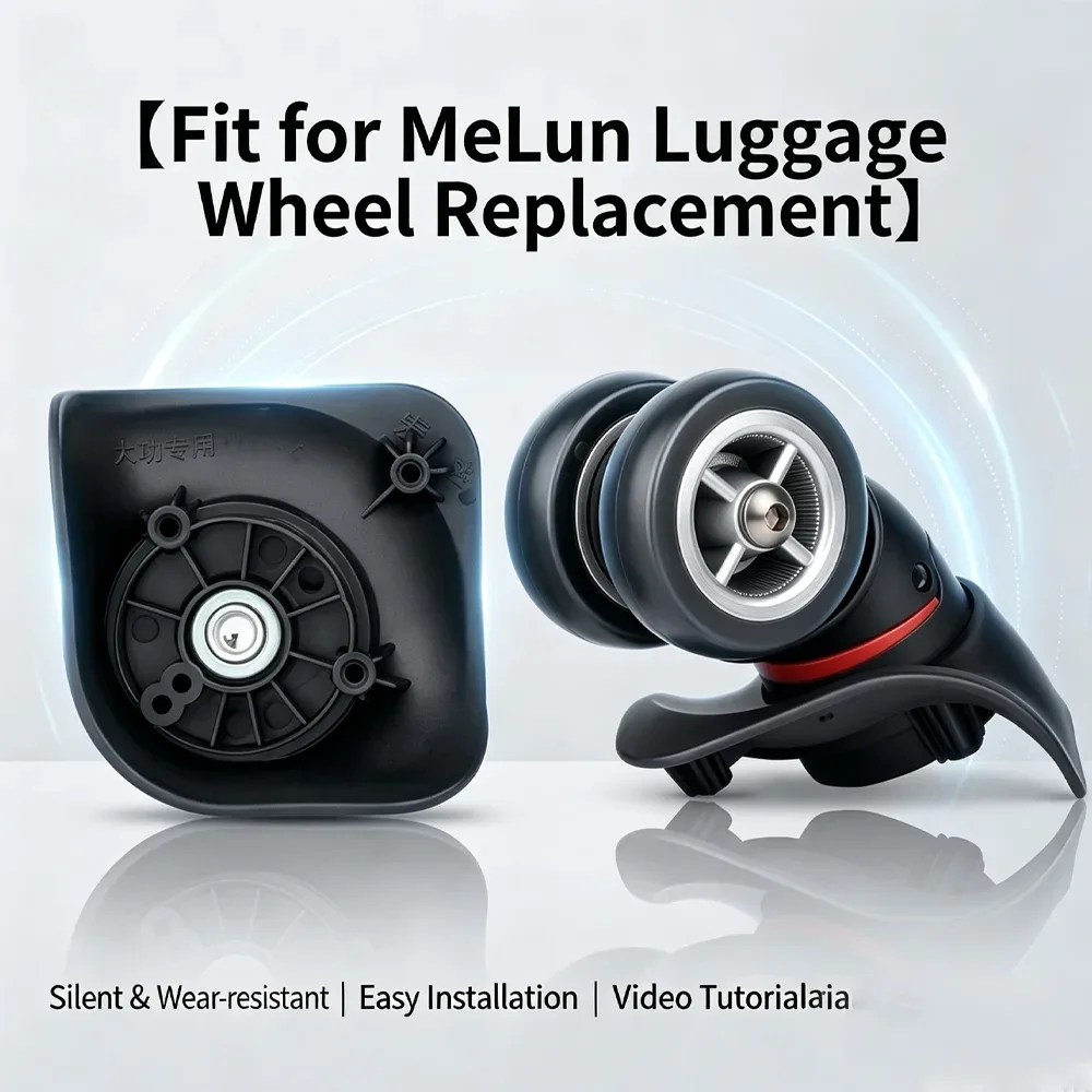 roues de remplacement universelles pour valises de voyage américaines, roulettes silencieuses pour bagages, chariot de voyage, rotation à 360 degrés