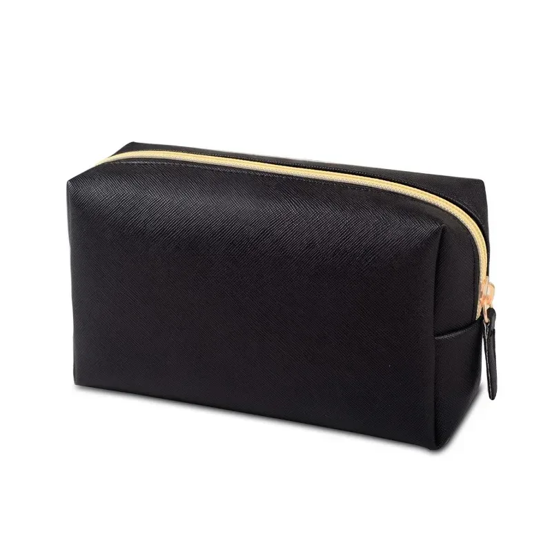 trousse de maquillage de voyage personnalisée avec nom brodé, sac cosmétique portable, pochette de rangement étanche, étuis à cosmétiques pour femmes