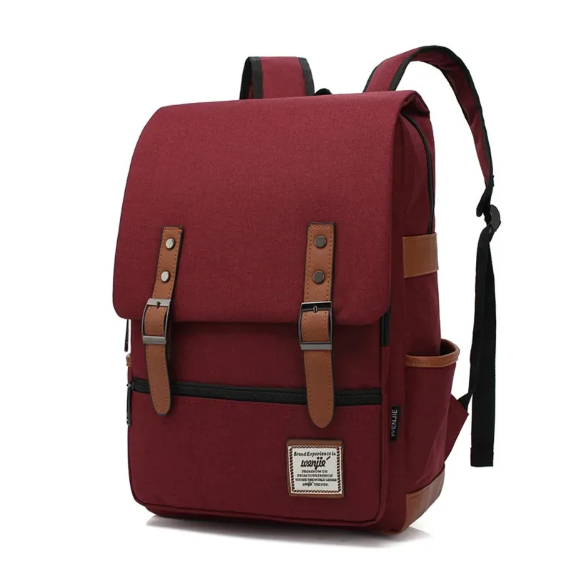 sac à dos vintage pour ordinateur portable de 16 pouces, sacs en toile pour femmes, sacs de voyage en toile pour hommes, sacs à dos décontractés rétro, sacs d'école pour adolescents