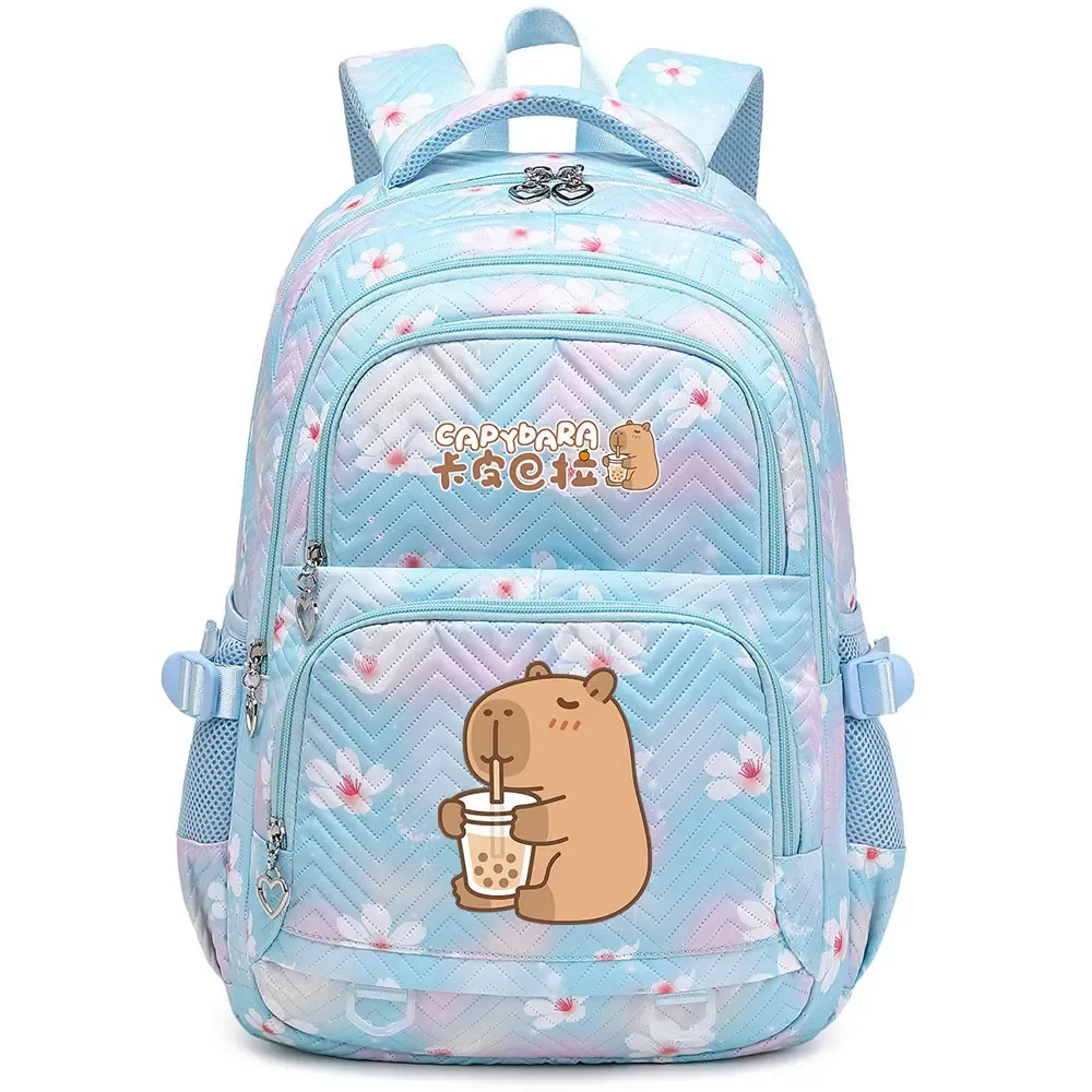 mignon capybara étudiant sac à dos étanche filles enfants retour à l'école livre sacs adolescents cartables femmes voyage sac à dos mochila