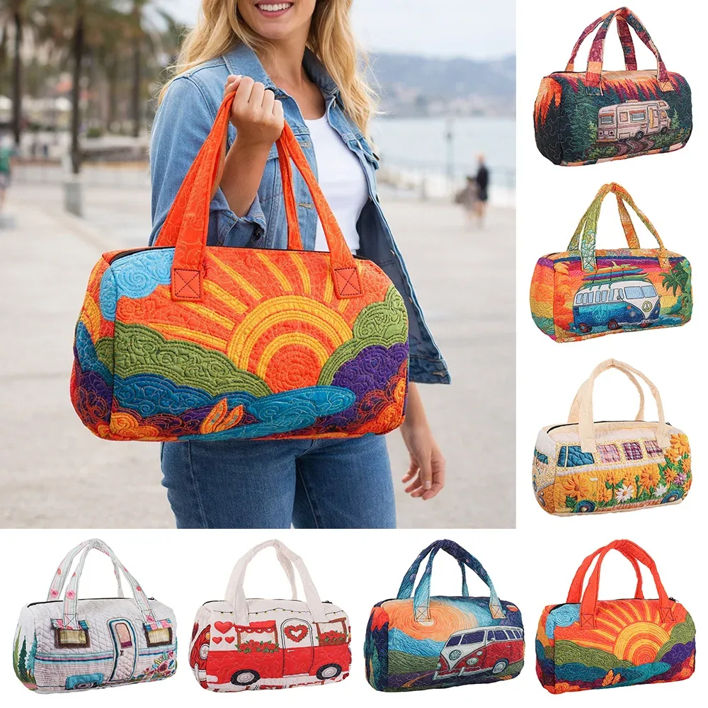 Sac de voyage matelassé à sangle réglable, grande capacité, matelassage 3D, sac de voyage, sac fourre-tout, sac à main pour courtes distances