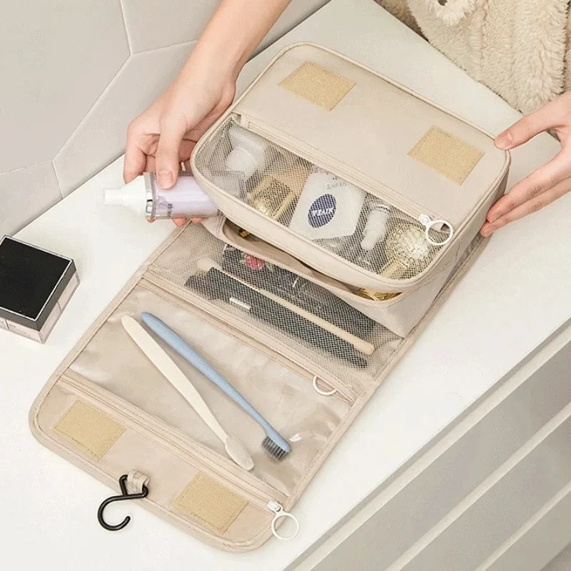 sac de maquillage de voyage, organisateur de produits de toilette étanche, nécessaire de haute qualité pour femmes, crochet de salle de bain, pochette de lavage, sac de rangement de maquillage à crochet