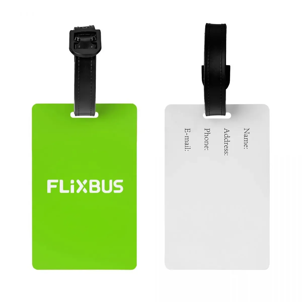 étiquettes à bagages flixbus, accessoires pour valises, étiquette de bagage de voyage, porte-étiquette d'embarquement, étiquette de nom et d'adresse