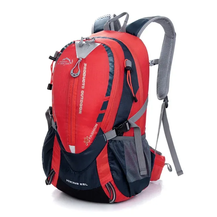 sac dos polyester noir bleu beige hiking randonnée extérieur 20 35 litres bandoulière arquée poche ouvrante jacquard informatique