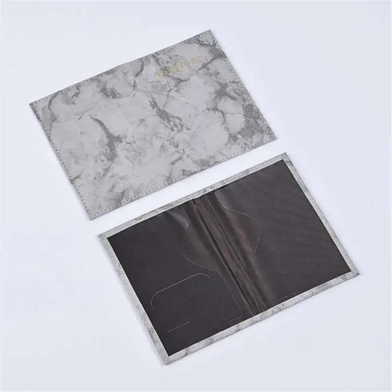 couverture de passeport en cuir pu pour hommes et femmes, style marbre, porte-carte d'identité de voyage, porte-passeport pour carte de crédit, portefeuille en poudre, sacs à main, mode