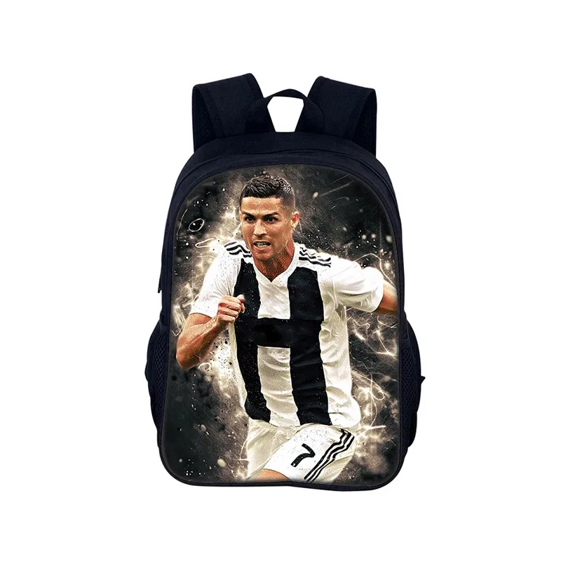 ronaldo sacs à dos étudiant football étoile sacs d'école enfants sport de plein air voyage cr sac à dos cadeau