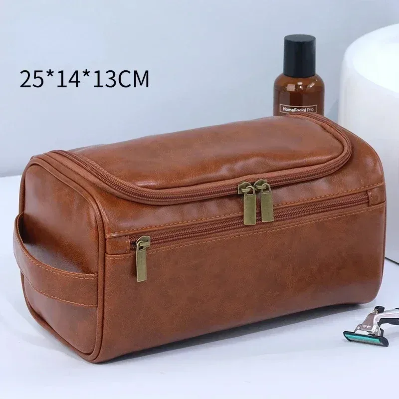 pour voyager grand sac cosmétique trousse de toilette en cuir pour hommes femmes dopp kit hommes trousse de toilette suspendue