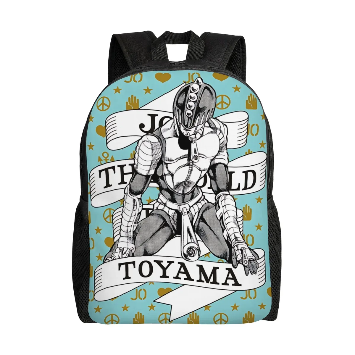 sac à dos jojo's bizarre adventure world, sac ita, sac à dos décontracté pour le camping avec fermeture éclair, motif anime jojo