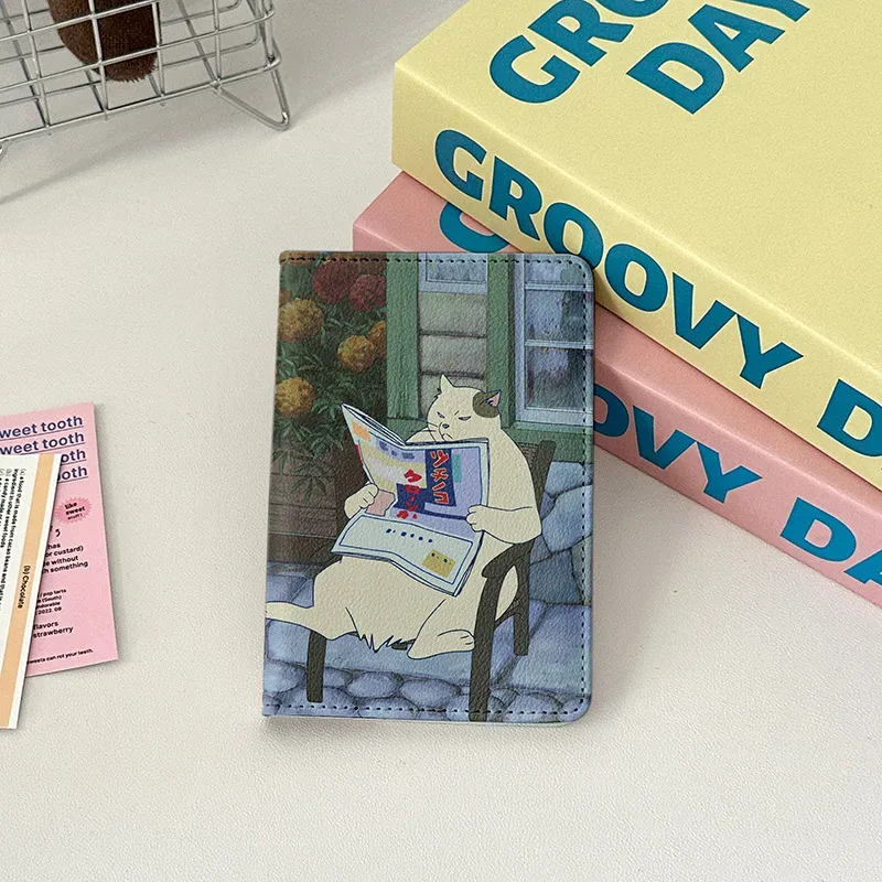 porte-passeport animé japonais, portefeuille de voyage, essentiels de voyage, porte-cartes de crédit pour billets d'avion pour femmes, étui de protection pour passeport