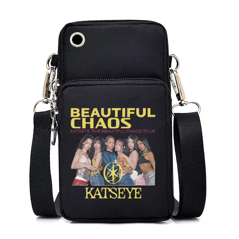 sacs à bandoulière vintage katseye hip hop pour femmes et hommes, mini sacs pour téléphone portable katseye pour filles et garçons, nouveaux sacs à main, sacs bandoulière, cadeaux