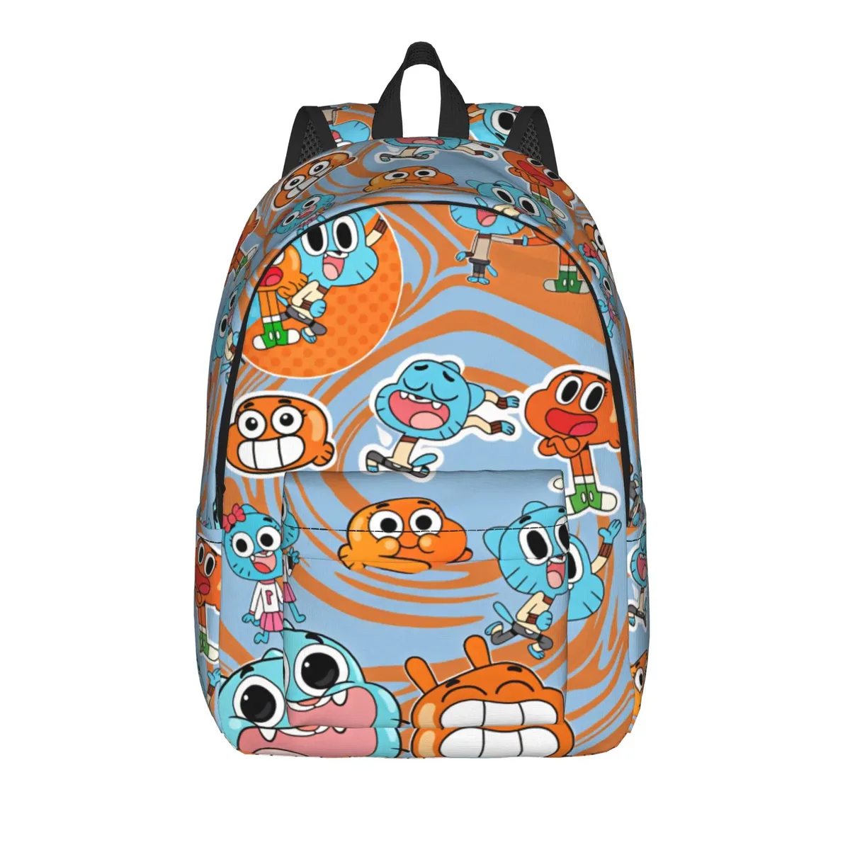 sac à dos the amazing world of gumball darwin swirl, sacs de voyage pour garçons et filles, sacs d'école durables de créateur, sac à dos décontracté