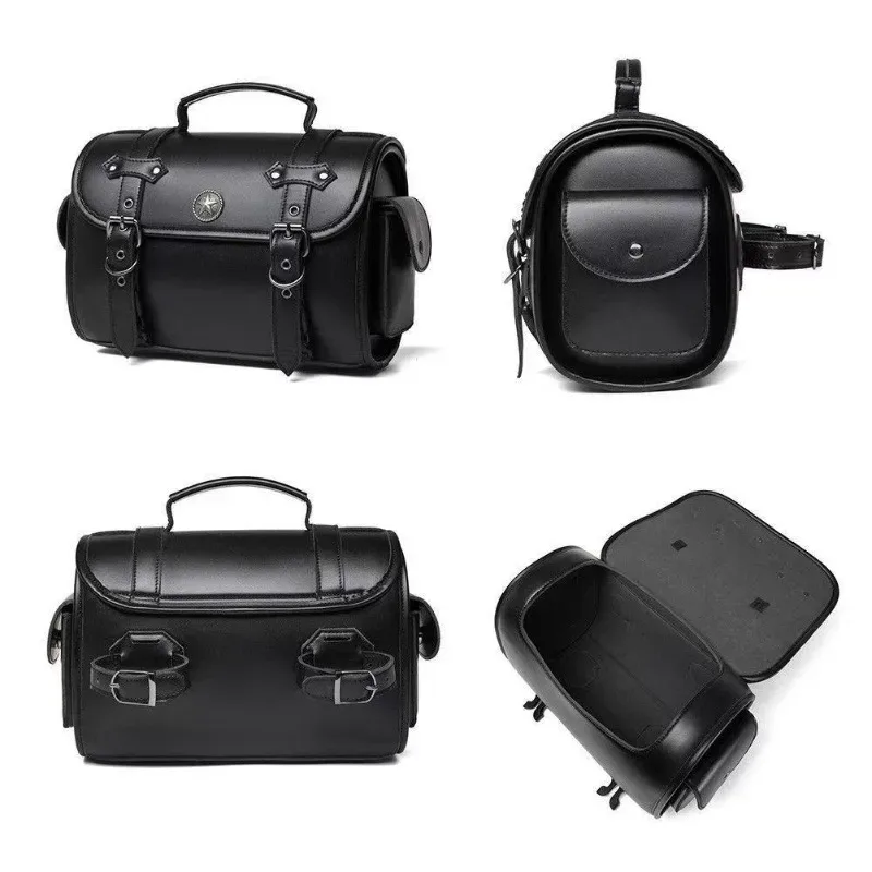 Sacoche de moto rétro, sacoches latérales pour moto, sacs de rangement imperméables pour outils, pour Harley Moto
