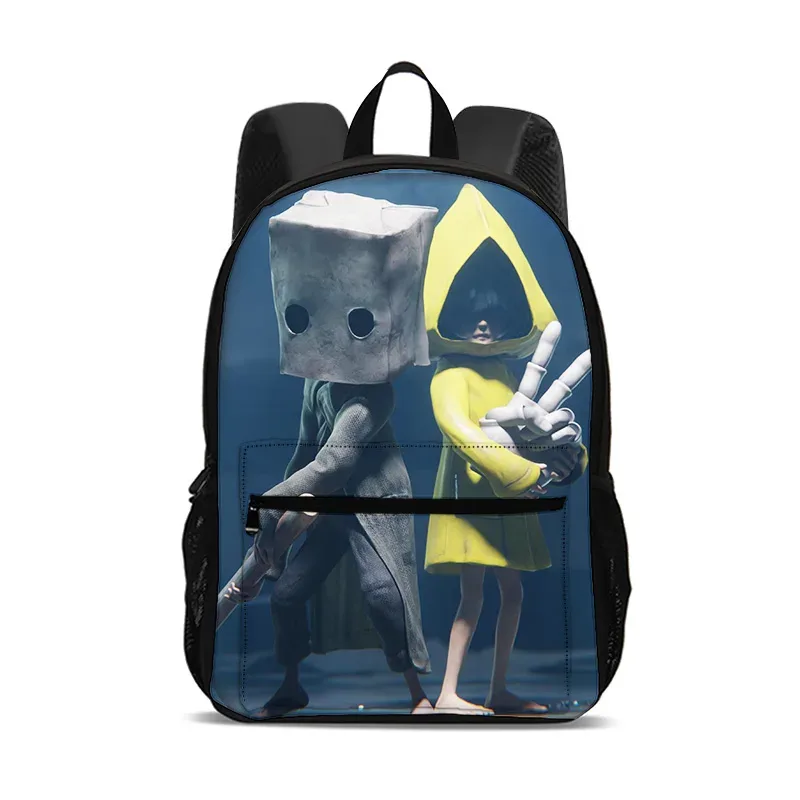 sac à dos little nightmares, sac pour ordinateur de grande capacité, léger, imprimé de dessins animés, nouveau style scolaire pour les étudiants et les étudiantes