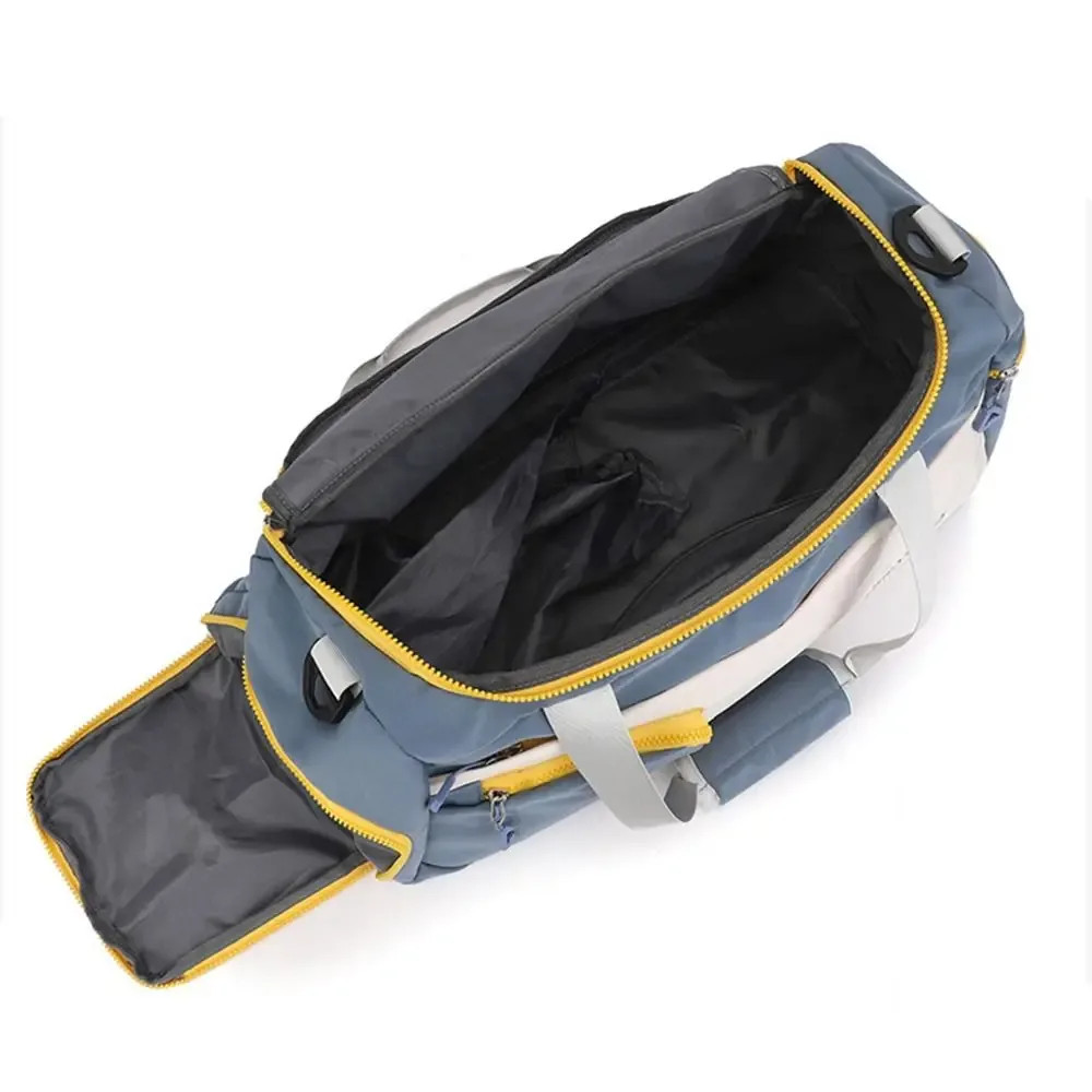 sac de voyage oxford robuste en nylon pour courtes distances, sac de sport multi-couches de couleur unie, grande capacité, sac à main de fitness