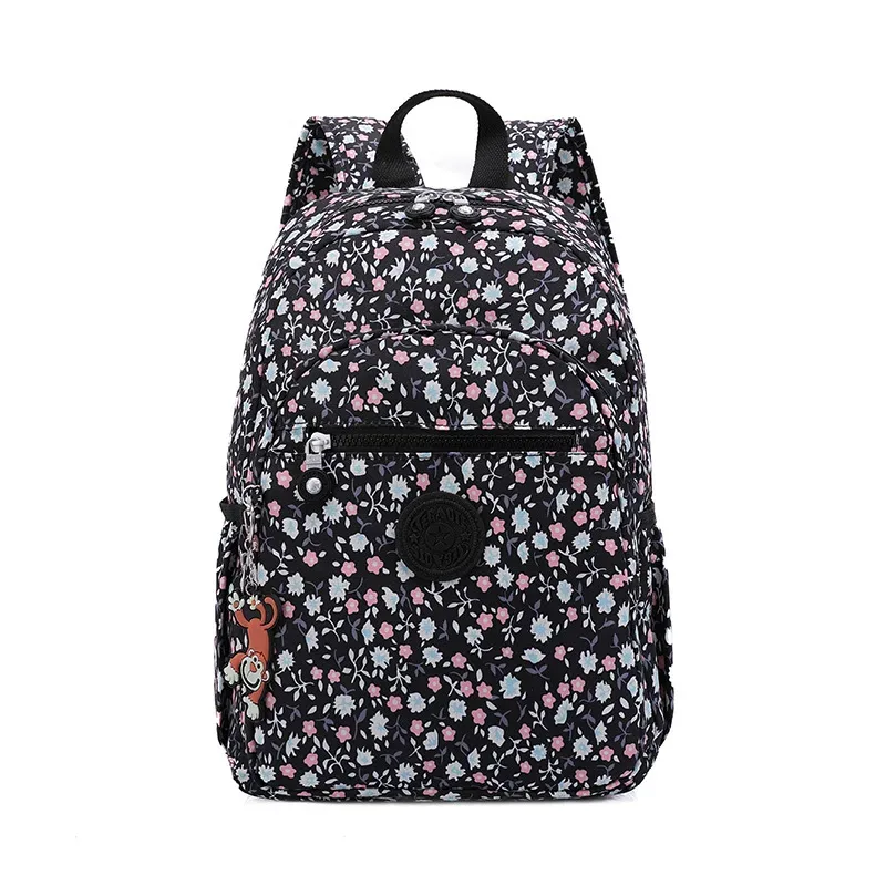teincome ote-sac à dos d'école étanche pour fille et garçon, sac de voyage léger pour homme, 2024 nylon, motif de fleurs, mode décontractée, a4, m1318