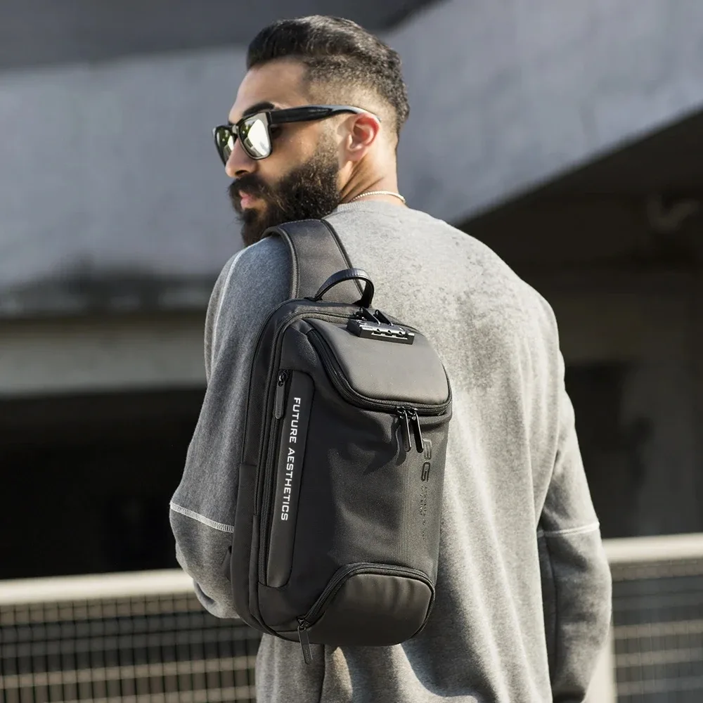bange nouveau modèle classique sac bandoulière antivol pour homme, léger, avec port usb, pour affaires et extérieur