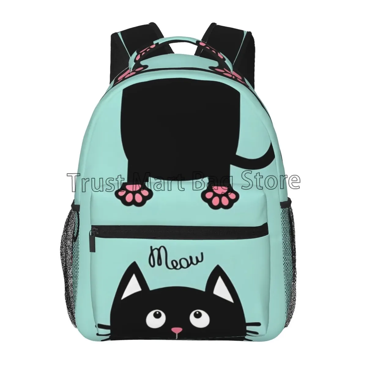 neko atsume anime cartoon mochila sac à dos pour femme, sac à dos de voyage pour filles et garçons, impression de chat mignon, sac initié pour adolescents
