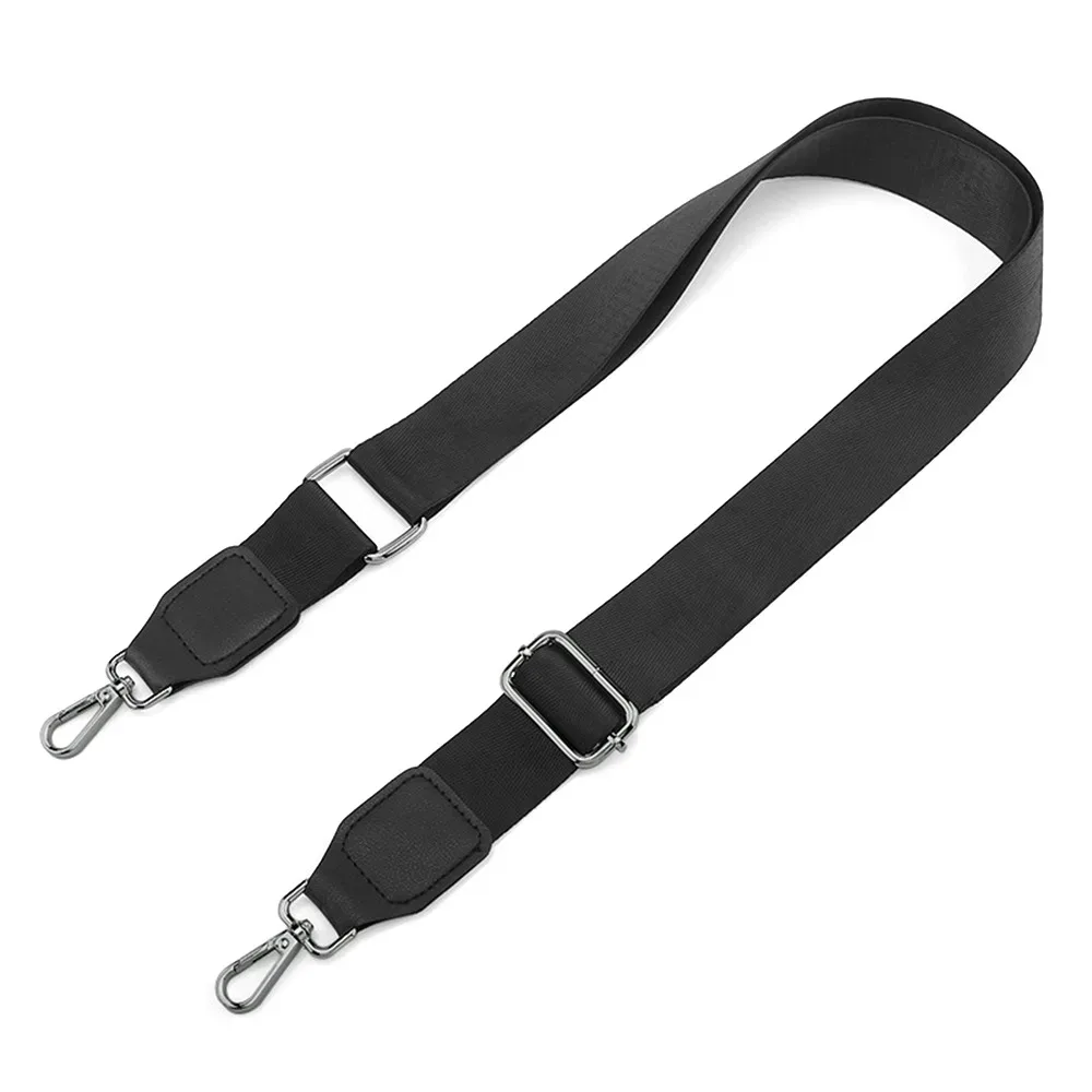 sangle de sac à main en nylon noir pour femme, poignées de remplacement réglables, ceinture amovible, poignée de sac messager, largeur de 3.8cm