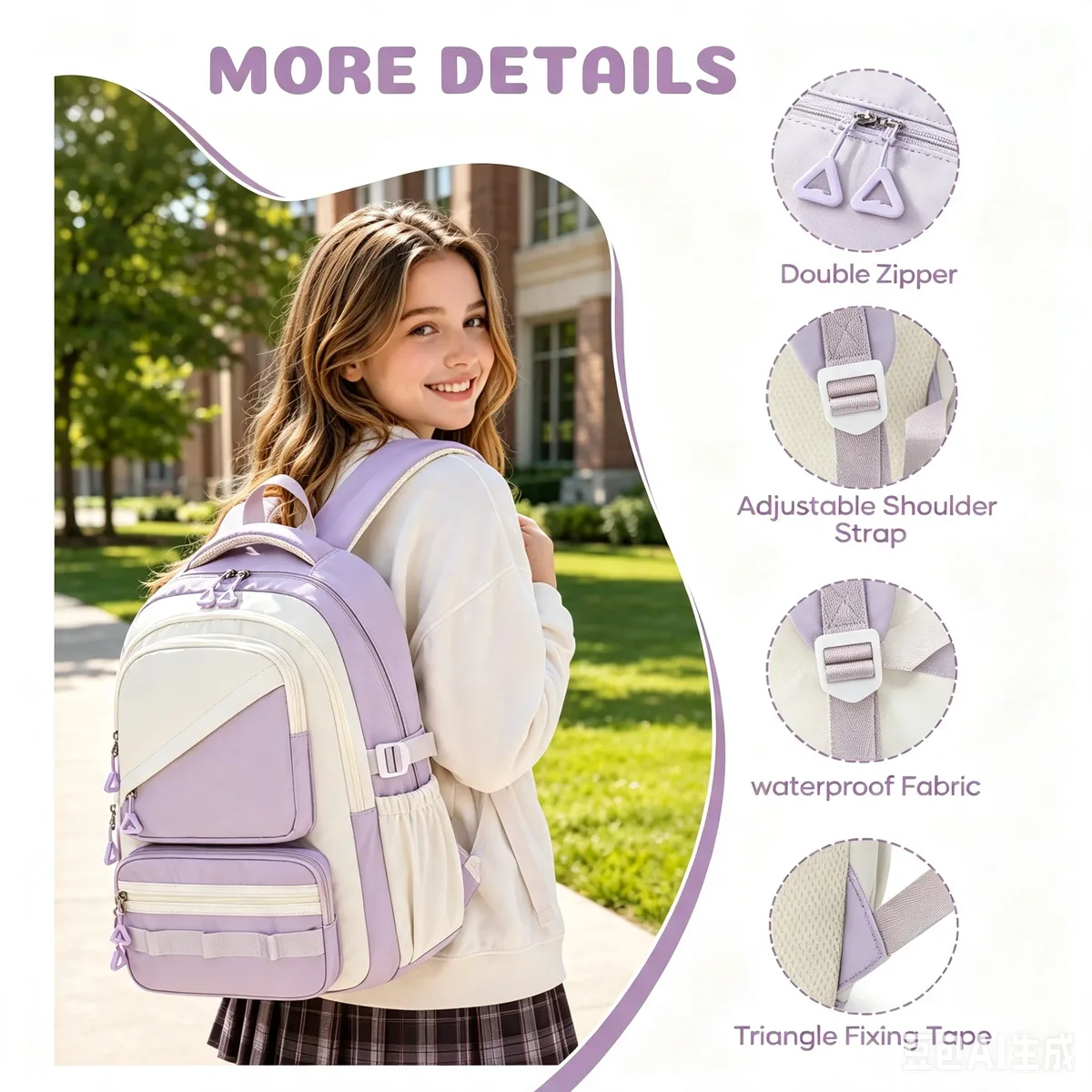 sac d'école pour filles, sac à dos scolaire pour adolescentes, sacs à dos de voyage mignons pour filles, sac à dos pour filles de 5e année du primaire
