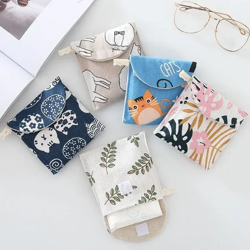 petit sac cosmétique à loquet pour femmes, sac à rouge à lèvres mignon, sac à serviettes hygiéniques, sacs de maquillage de voyage, mini étui de beauté