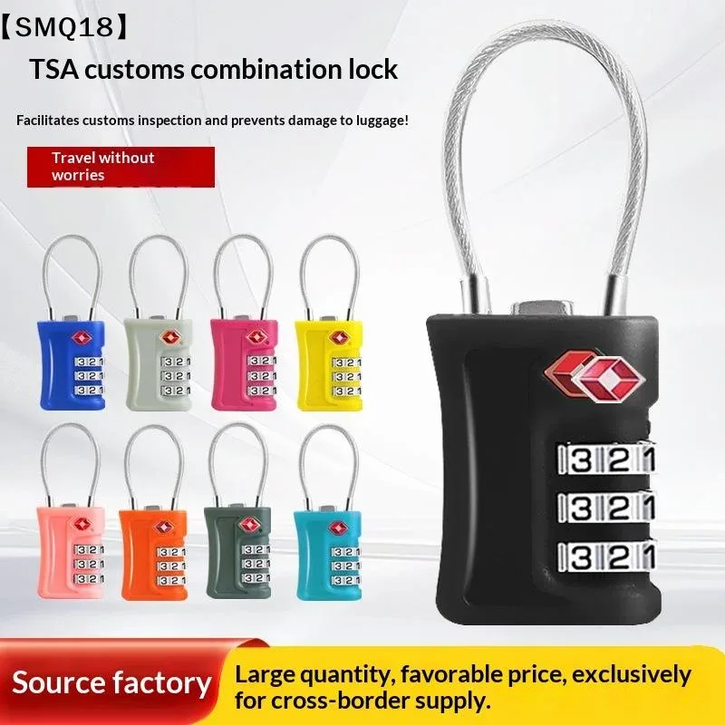 serrure de voyage tsa à code modifiable, serrure à 3 chiffres, portable, en alliage de zinc, pour valise, sac à dos,【smq】
