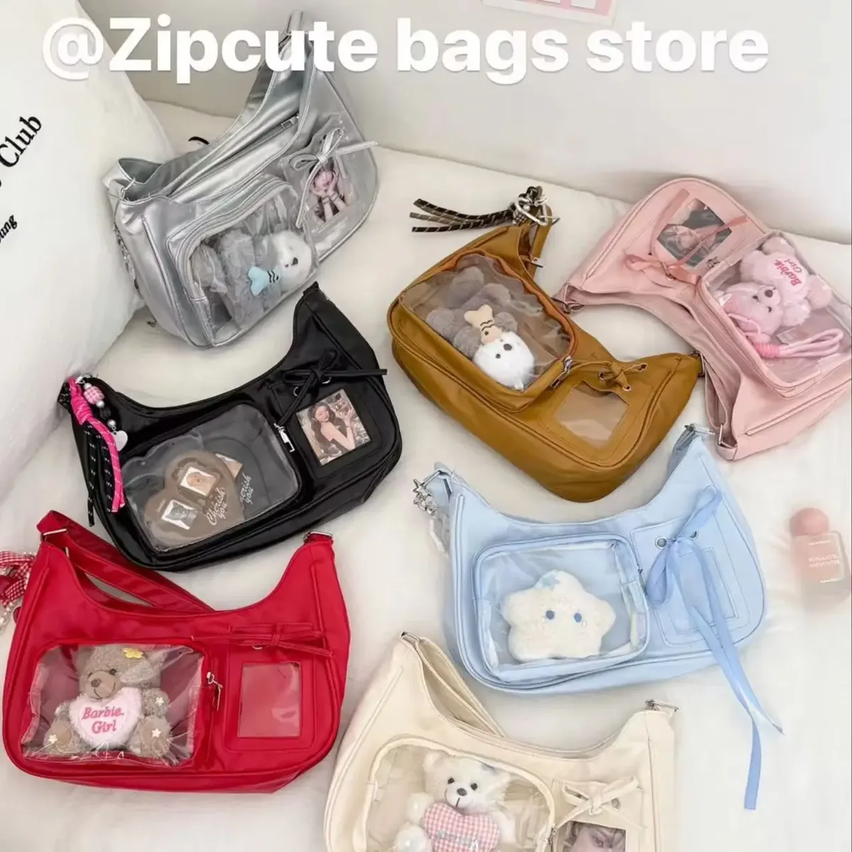 y2k harajuku sac à bandoulière femmes coréen transparent ita sac école sac à bandoulière femme japonais concepteur preppy sac à main sac à main