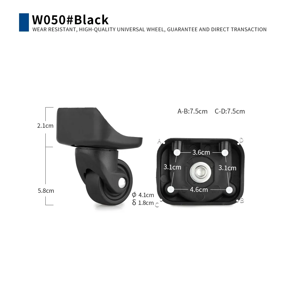 rouleau universel bagage nylon noir froissé structure robuste vis métalliques roulement précision mobilité fluide remplacement accessoire voyage