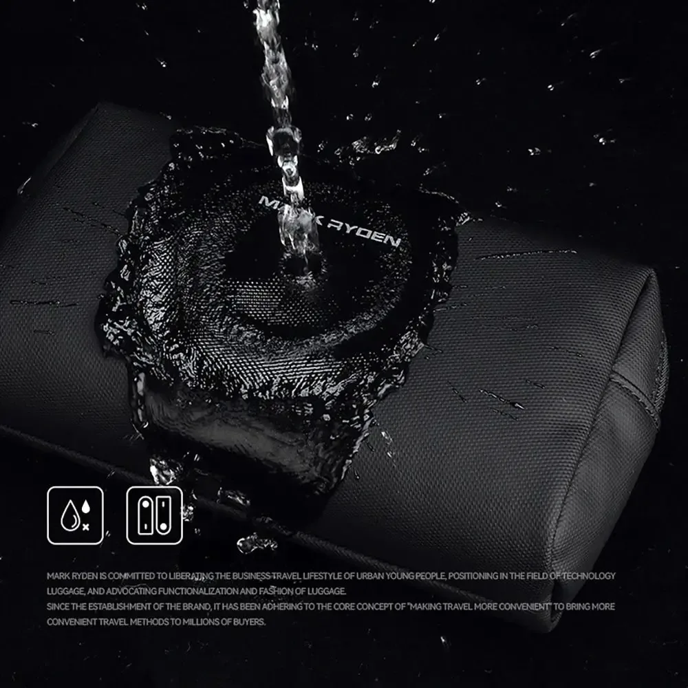 sac de toilette de voyage tendance et durable, imperméable, portable, pour homme, pour voyage d'affaires, décontracté, résistant aux chocs, organisateur de câbles usb