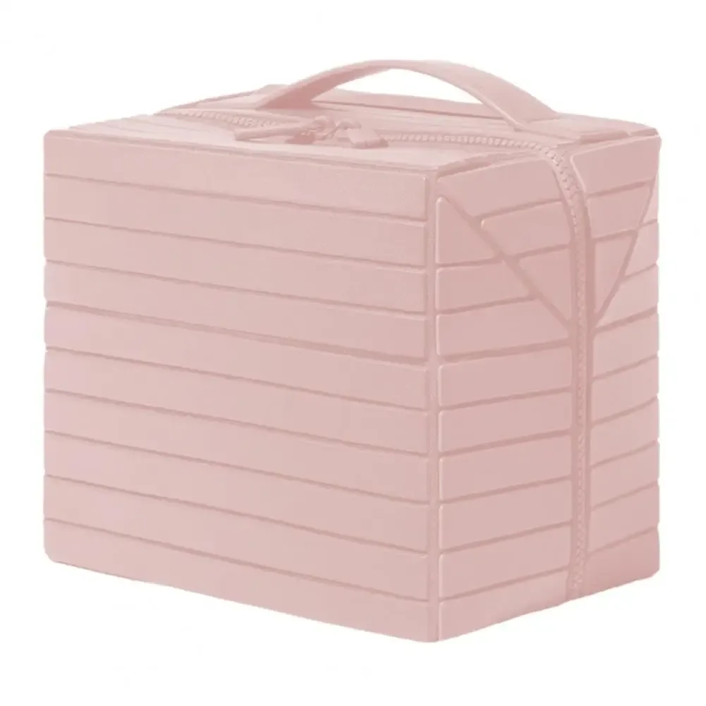 trousse de maquillage de voyage pliable, grande trousse de toilette étanche, organisateur de cosmétiques suspendu avec compartiments anti-déversement pour utilisation au maquillage