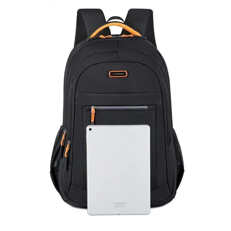 sac dos nylon hommes noir bleu orange grande capacité poche ouverte ceinture air informatique voyage école université travels