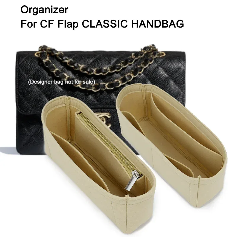 Organisateur de sac à main de créateur, insert de sac à main, sac intérieur, évalué pour CC, CF, rabat, classique, ocaro.com, mini, grand, maxi