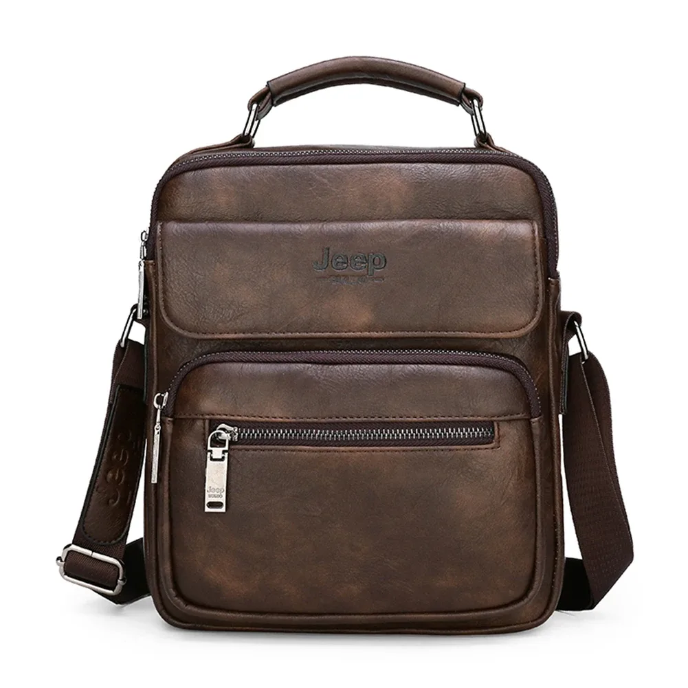 jeep buluo sacs à main pour hommes marque célèbre grande taille homme en cuir bandoulière sac à bandoulière pour 9.7 pouces ipad décontracté affaires