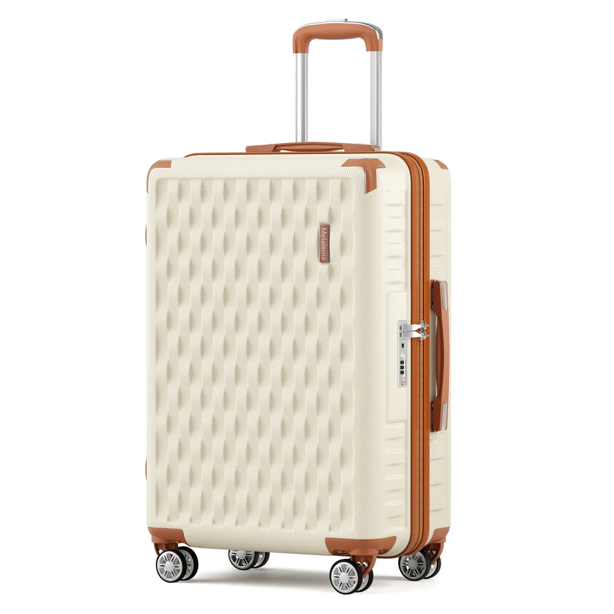valise abs coque rigide serrure tsa roues rotatives noir motif géométrique relief nylon duraderoisée voyage