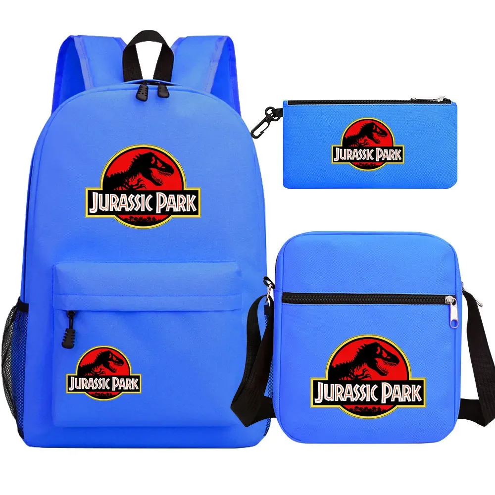 dinosaur jurassic world park 3 pièces garçons filles enfants retour à l'école livre sacs, sac à dos étudiant, sac à bandoulière trousse à crayons