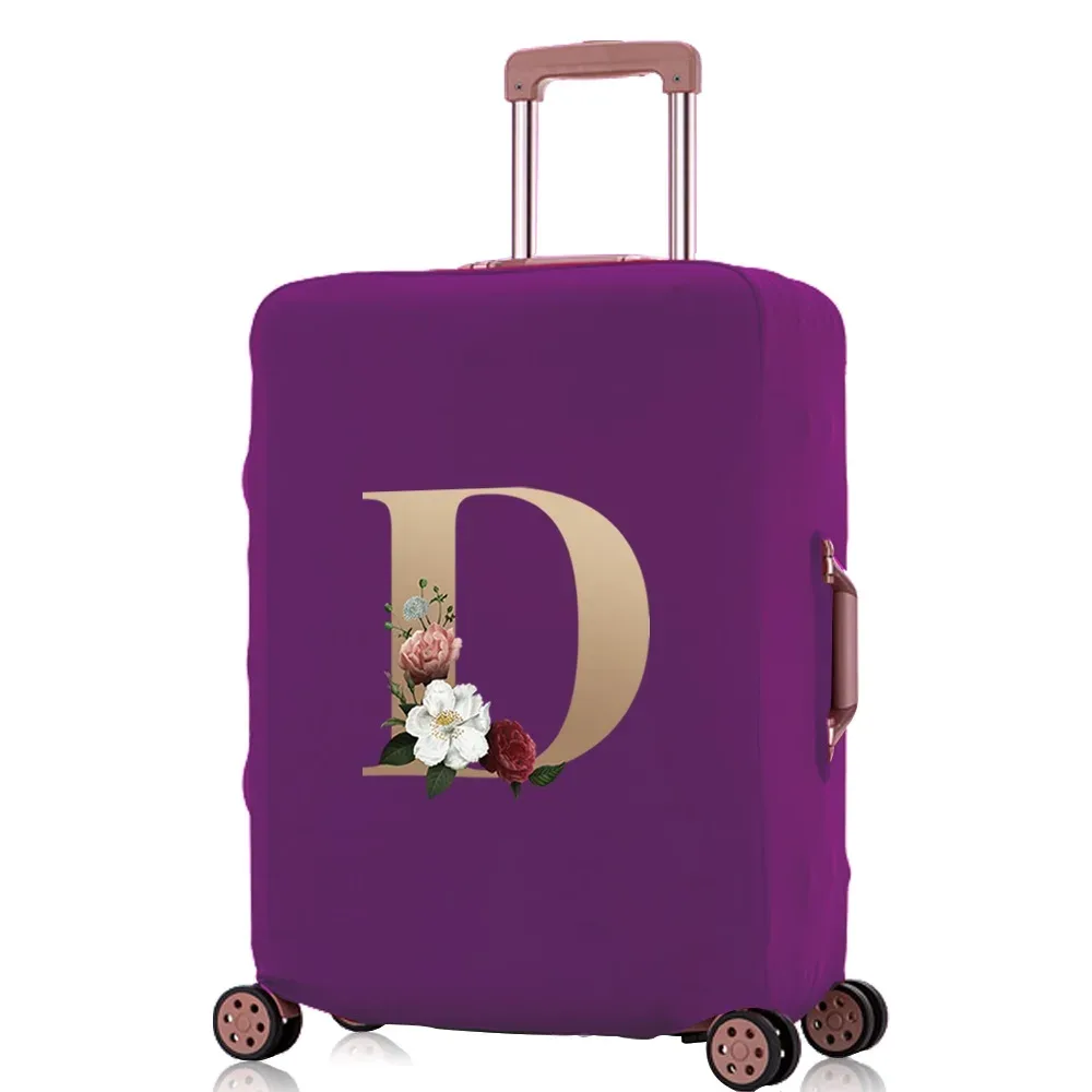 juste de protection élastique pour bagages, housses anti-poussière, motif lettre dorée, valise trolley, sac de voyage, 18-32