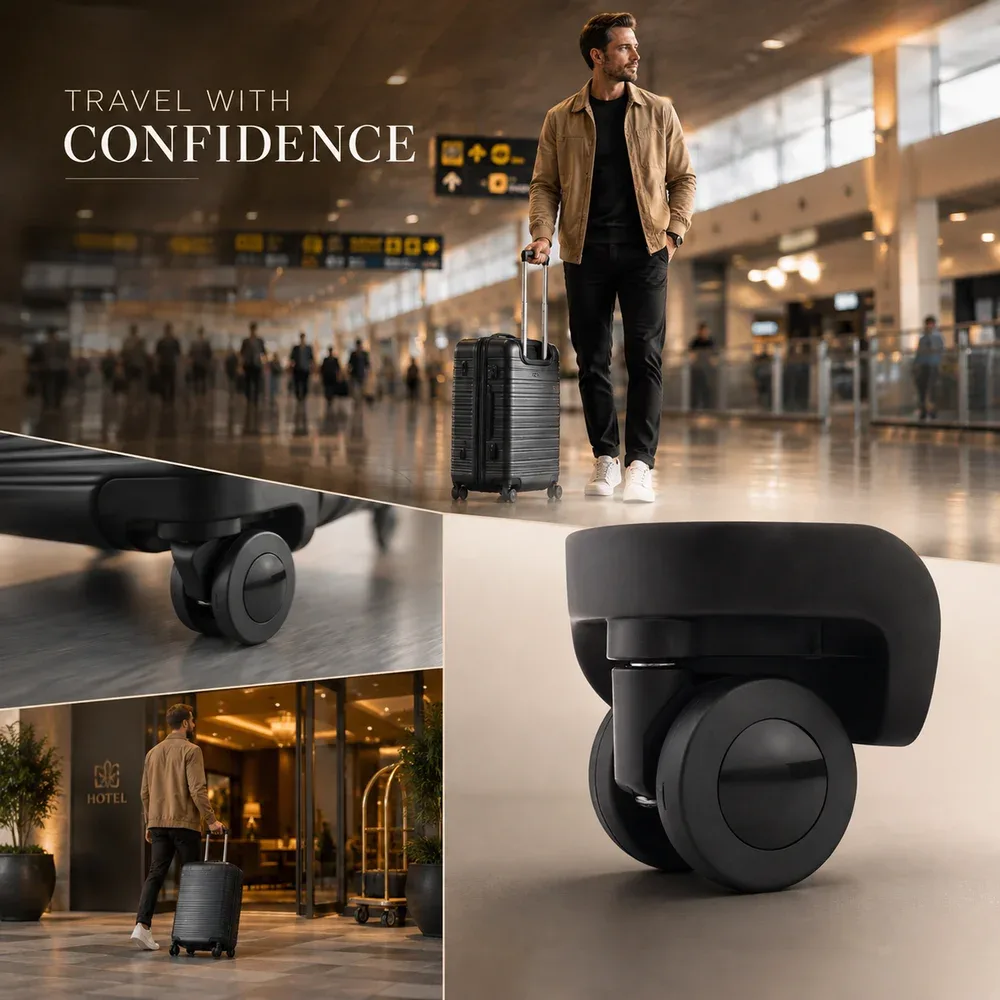 roues de remplacement universelles pour valises de voyage américaines, roulettes silencieuses pour bagages, chariot de voyage, rotation à 360 degrés
