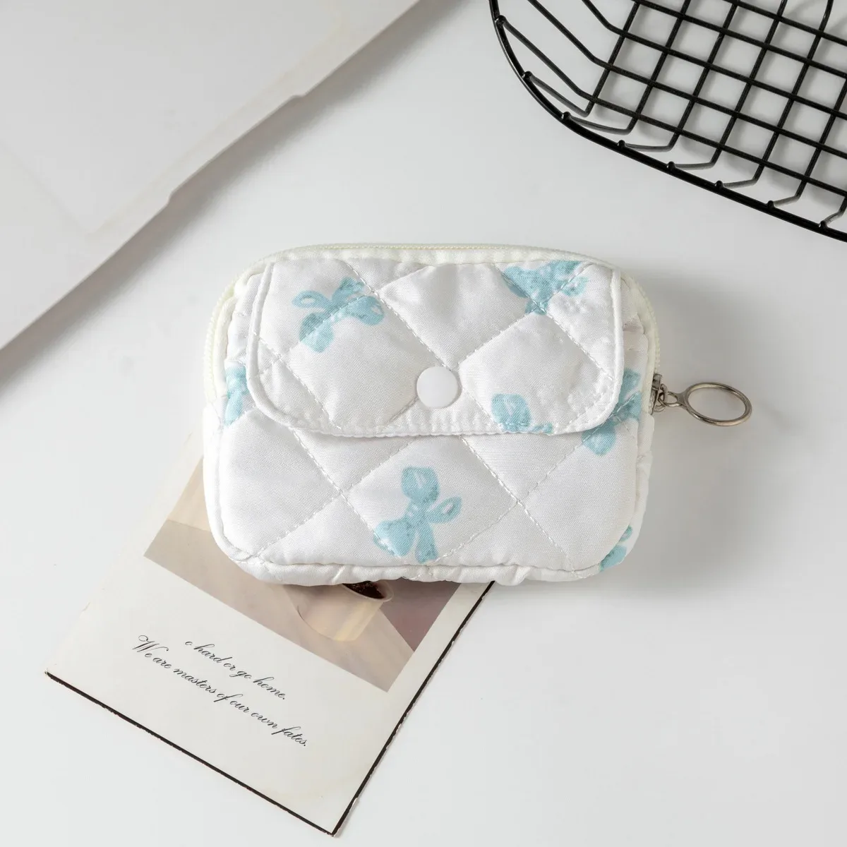 mini sac à cosmétiques carré mignon pour femmes, pochette de rangement pour serviettes hygiéniques, rouge à lèvres, petits sacs de maquillage à fermeture éclair