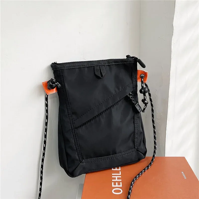 mini sac à bandoulière en nylon, petit portefeuille souple pour téléphone, sac à bandoulière multifonctionnel à sangle réglable, sac à main en toile
