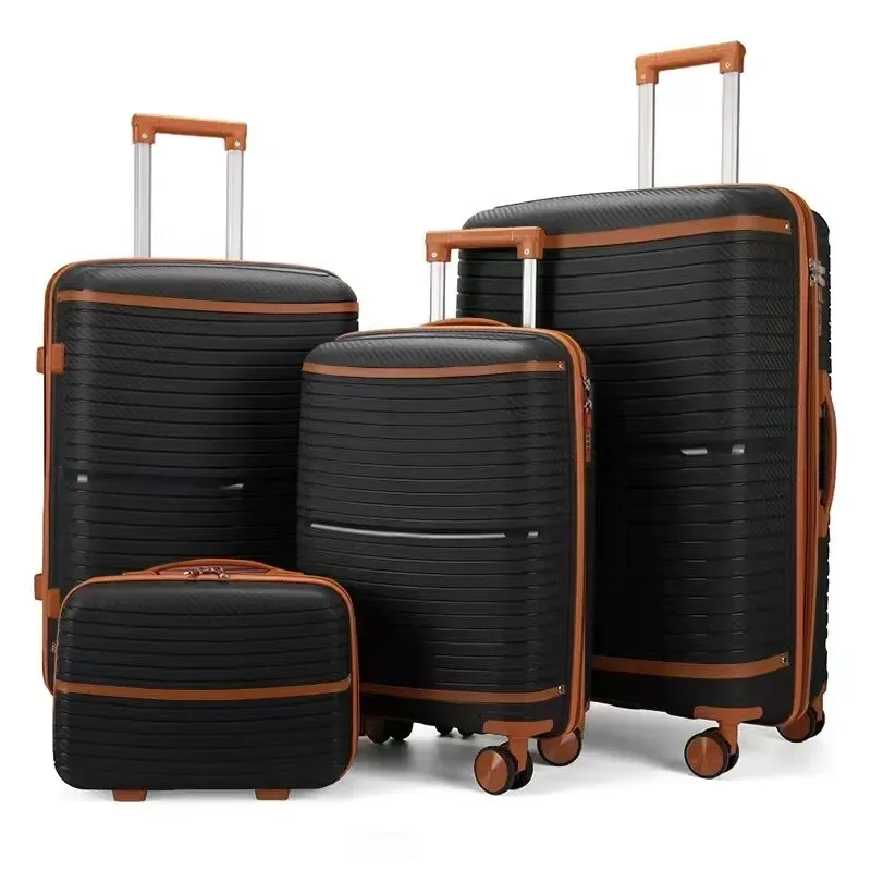 valise abs rigide toupie roues poignées verticales orange bleu gris noir argent rouge grande capacité voyage familial enfant transport international