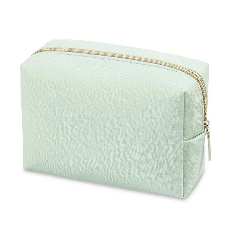 trousse de maquillage de voyage personnalisée avec nom brodé, sac cosmétique portable, pochette de rangement étanche, étuis à cosmétiques pour femmes
