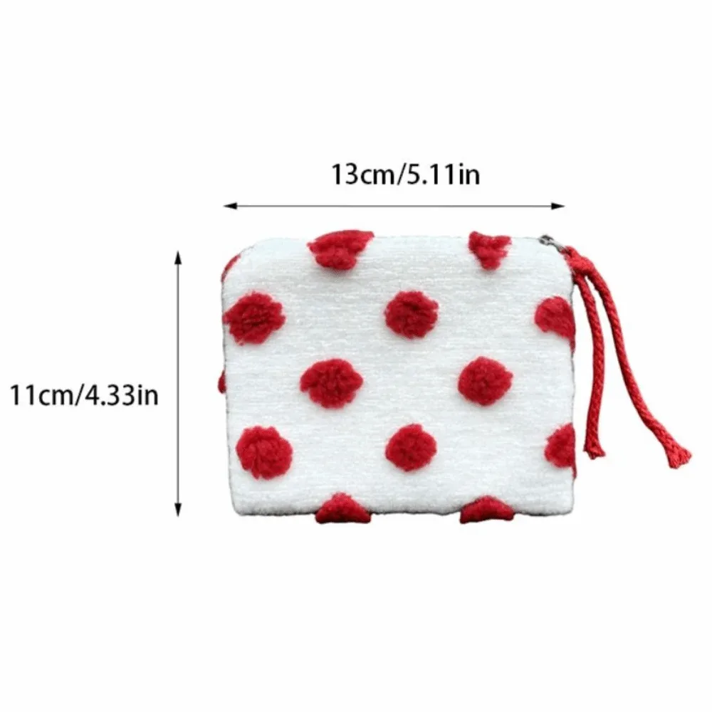 sac de rangement pour cosmétiques en forme de cœur, portable, sac à clés et à rouge à lèvres ins, sac de maquillage pour femmes avec fermeture éclair, cadeau pour la saint-valentin