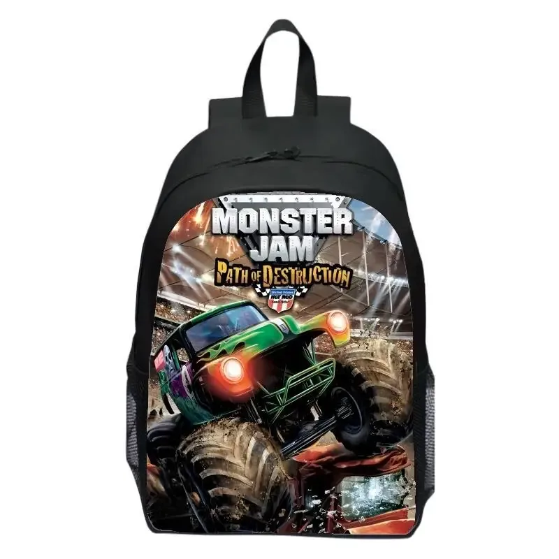 Monster Jam Truck sac à dos pour enfants sac à dos d'école primaire sac à dos de maternelle étudiants masculins et féminins