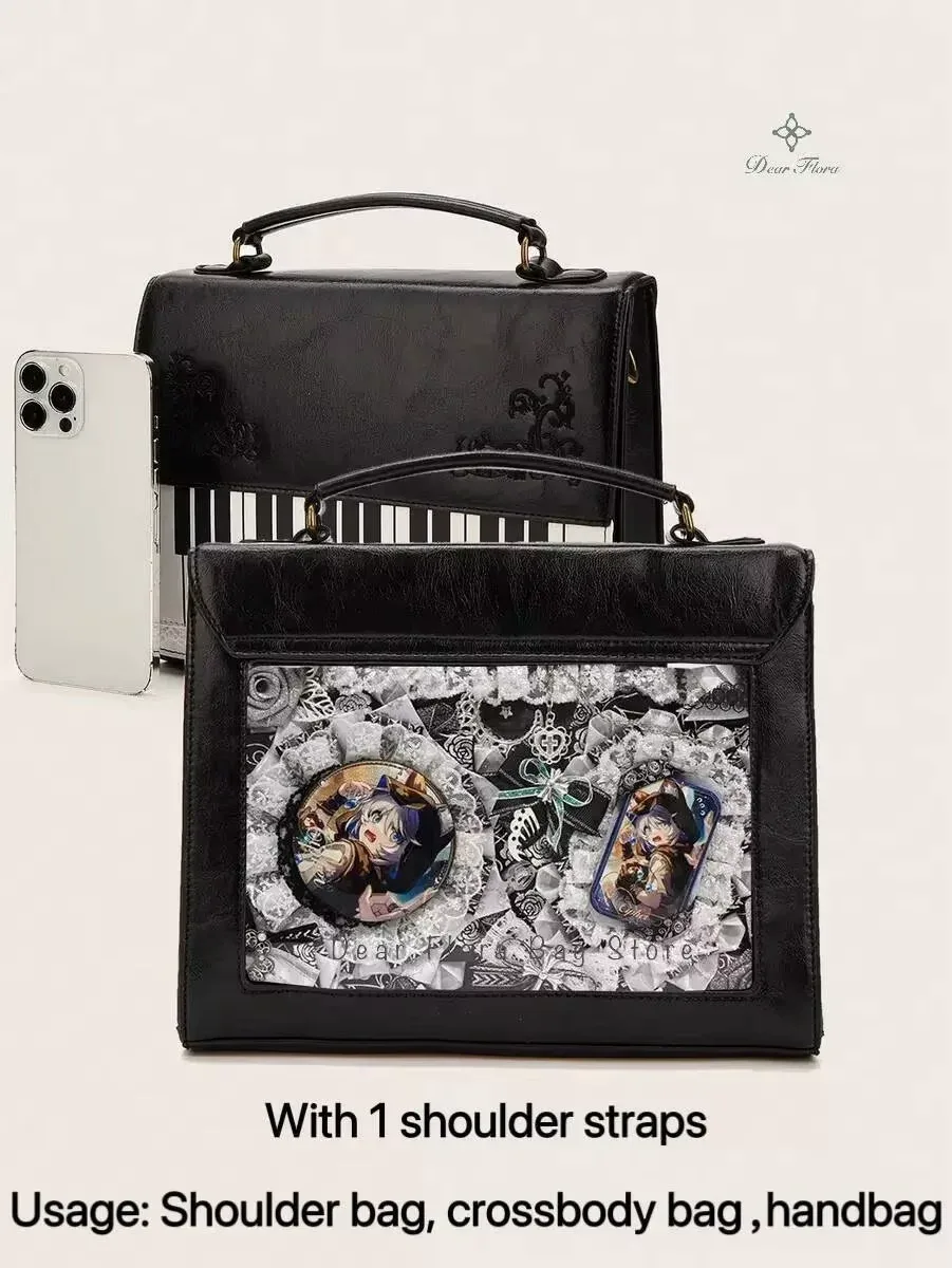 nouveau sac à bandoulière vintage piano pour femmes, sac à bandoulière marron y2k pour filles, sac ita transparent, sac à dos personnalisé, sacs à main esthétiques