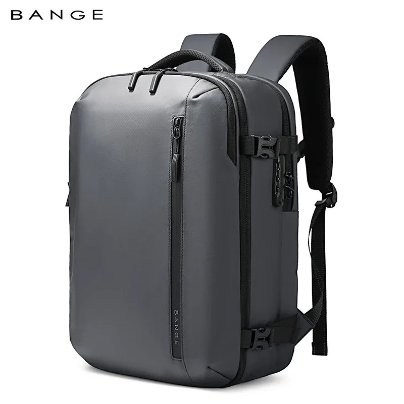organisateur voyage tissu oxford noir compartiment transparent sections anti-fourreaux expansible vacuum system sac dos polyester multifonctionnels travels